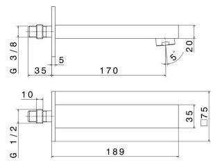 Излив для ванны Kerama Marazzi Futura 66487KM.01.093 чёрный матовый